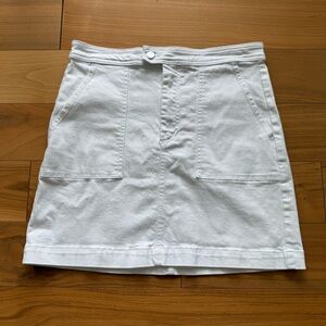 Banana Republic White Denim Mini Skirt size 10